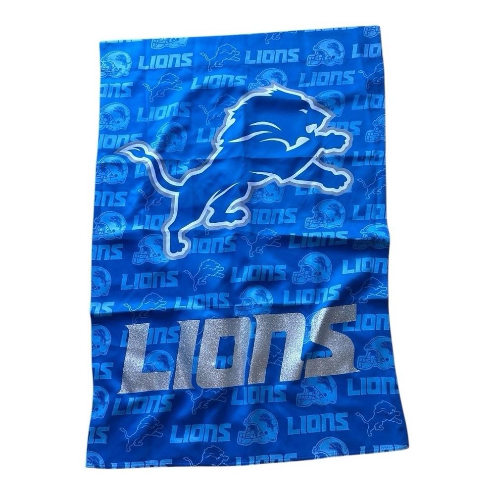 NFL Everyday Team Sports‎ Evergreen SUEDE GLITTER Garden Flag 28 X 43 Reversable